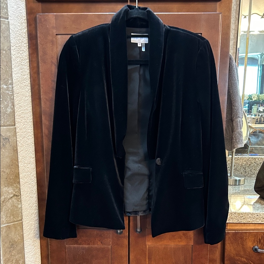 1. State Black Velvet Blazer